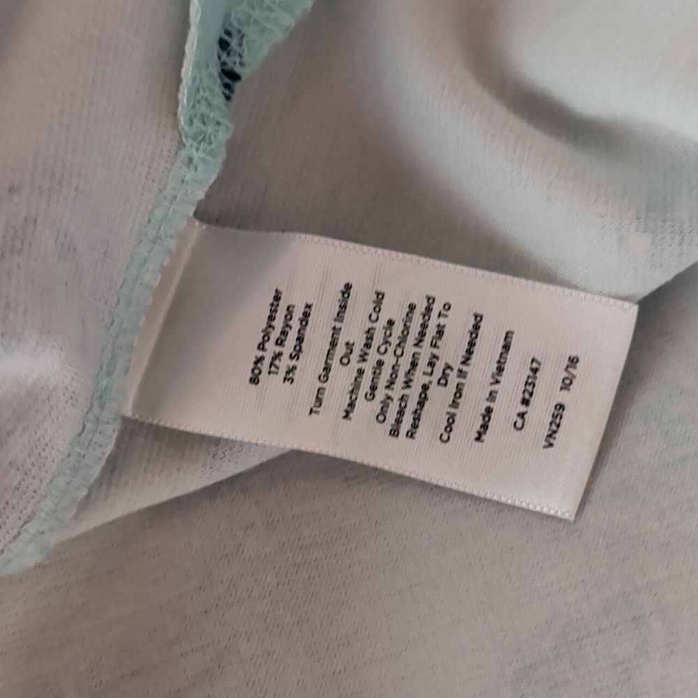 Talbots Teal and Blue Paisley Slip On Dress - Picture 11 of 11
